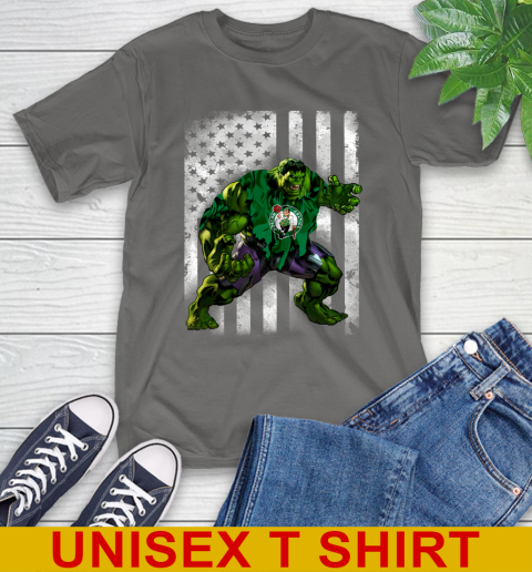 Boston Celtics Hulk Marvel Avengers NBA Basketball American Flag T-Shirt 10