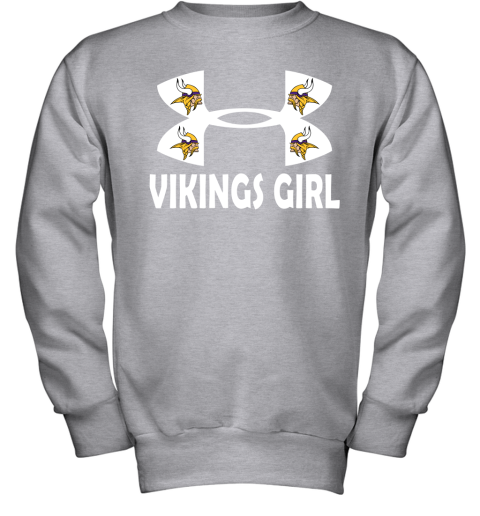 Minnesota Vikings Girl Under Armour Football Nfl Shirt Hoodie