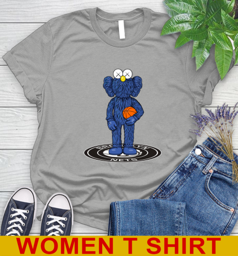 NBA Basketball Brooklyn Nets Kaws Bff Blue Figure Shirt Women's T-Shirt 12 NBA Basketball Brooklyn Nets Kaws Bff Blue Figure Shirt Women's T-Shirt - Image 12