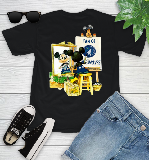 NBA Basketball Minnesota Timberwolves Mickey Drawing Shirt 94