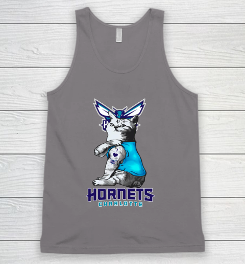 NBA Basketball My Cat Loves Charlotte Hornets Tank Top 6