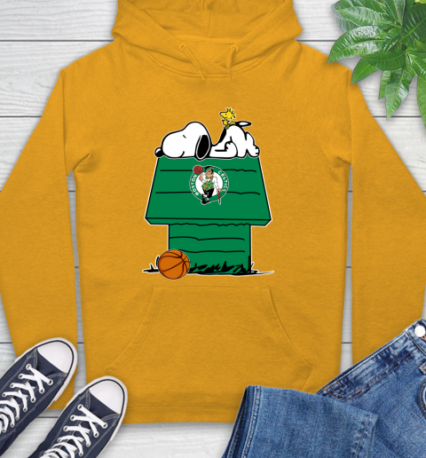 Boston Celtics NBA Basketball Snoopy Woodstock The Peanuts Movie Hoodie 3
