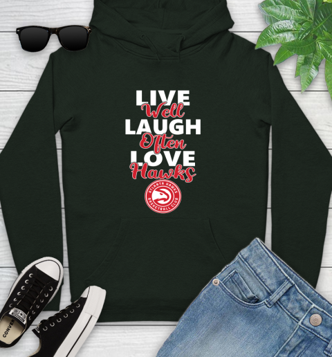 NBA Basketball Atlanta Hawks Live Well Laugh Often Love Shirt Youth Hoodie 12