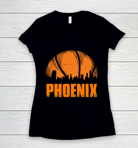 Phoenix Basketball B Ball City Arizona State Women's V-Neck T-Shirt