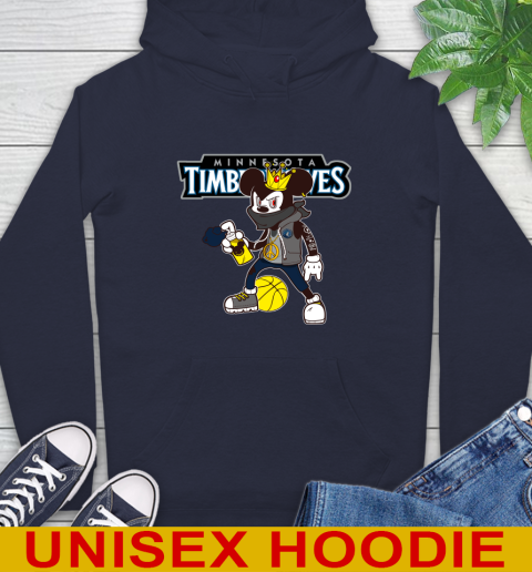 Minnesota Timberwolves NBA Basketball Mickey Peace Sign Sports Hoodie 4
