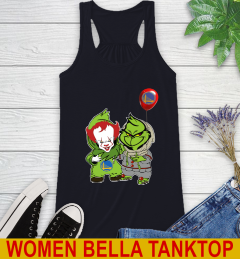 Golden State Warriors Baby Pennywise Grinch Christmas NBA Basketball Racerback Tank 10