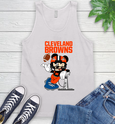 NFL Cleveland Browns Mickey Mouse Disney Super Bowl Football T Shirt Tank Top