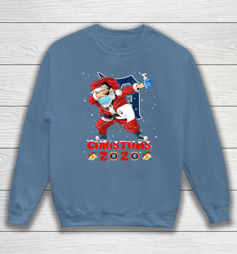 Detroit Tigers Funny Santa Claus Dabbing Christmas 2020 MLB Sweatshirt 6