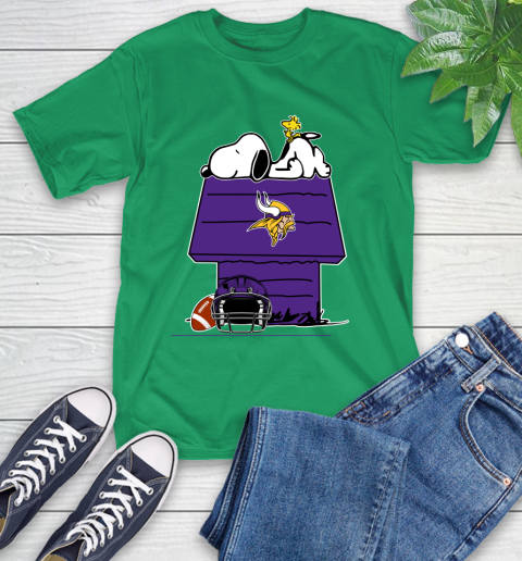 Minnesota Vikings NFL Football Snoopy Woodstock The Peanuts Movie T-Shirt 7