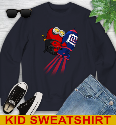 NFL Football New York Giants Deadpool Minion Marvel Shirt Youth Sweatshirt 2