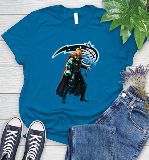 NBA Thor Avengers Endgame Basketball Orlando Magic Women's T-Shirt 7