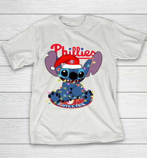Philadelphia Phillies MLB noel stitch Baseball Christmas Youth T-Shirt 8