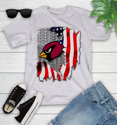 Arizona Cardinals NFL Football American Flag Youth T-Shirt 4