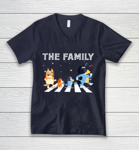 The Heeler Family Bluey Dad Mom For Lover V-Neck T-Shirt 2