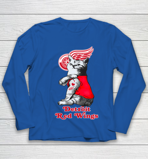 NHL My Cat Loves Detroit Red Wings Hockey Youth Long Sleeve 7