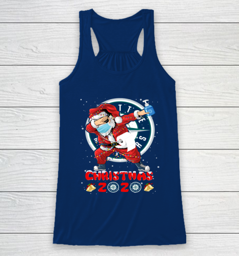 Seattle Mariners Funny Santa Claus Dabbing Christmas 2020 MLB Racerback Tank 6