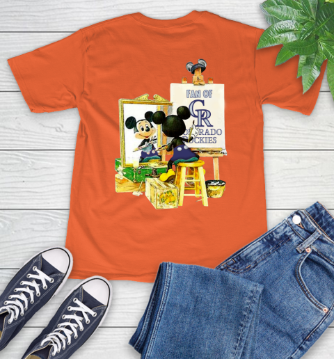 MLB Baseball Colorado Rockies Mickey Drawing Shirt 4