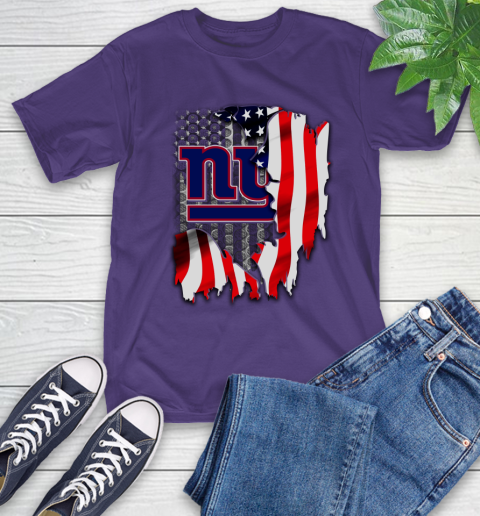 New York Giants NFL Football American Flag T-Shirt 5