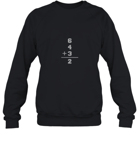 6  4  3 = 2 Baseball Math Apparel for Baseball Lovers Sweatshirt