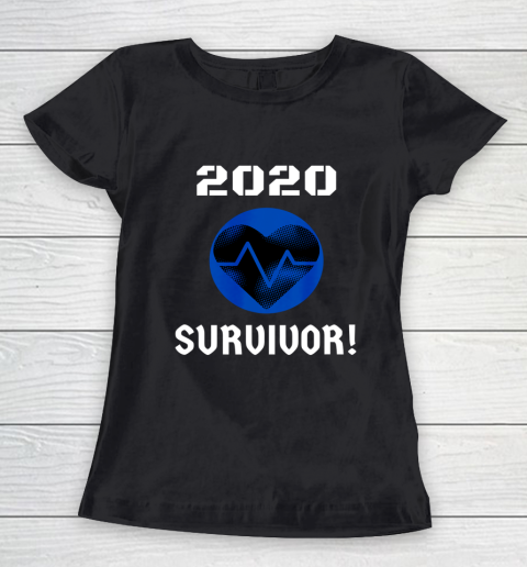 2020 Survivor Heart Beat T Shirt Black Heart Women's T-Shirt