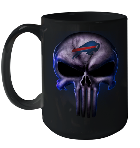 Buffalo Bills NFL Football Punisher Skull Sports Ceramic Mug 15oz