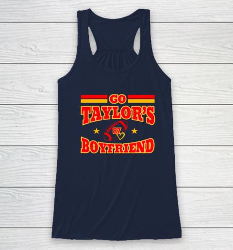 Go Boyfriend Football gift Fans Racerback Tank 5