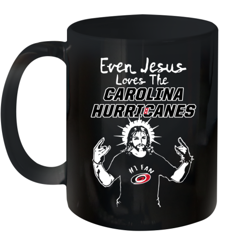 Carolina Hurricanes NHL Hockey Even Jesus Loves The Hurricanes Shirt Ceramic Mug 11oz