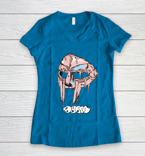 Tribute To M F Doom Villain Mask Gift Women's V-Neck T-Shirt 4