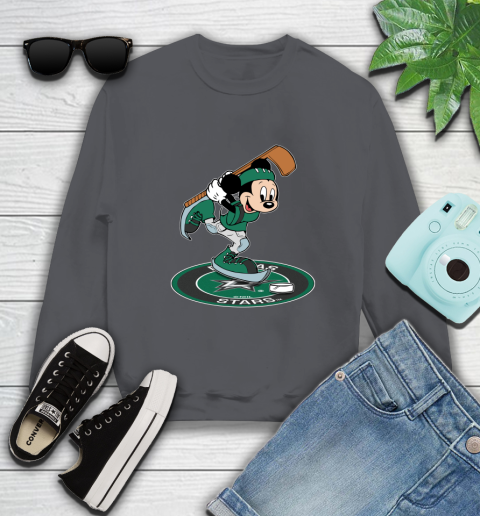 NHL Hockey Dallas Stars Cheerful Mickey Disney Shirt Sweatshirt 6