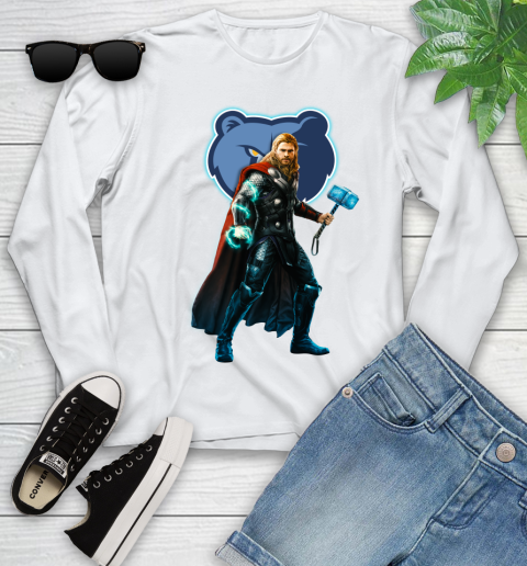 NBA Thor Avengers Endgame Basketball Memphis Grizzlies Youth Long Sleeve