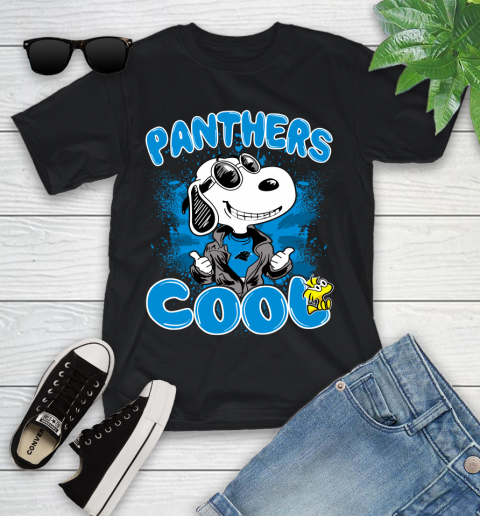NFL Football Carolina Panthers Cool Snoopy Shirt Youth T-Shirt