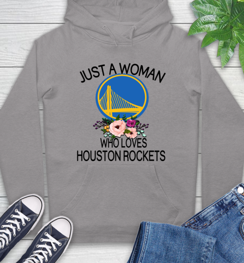 NBA Just A Woman Who Loves Houston Rockets Basketball Sports Hoodie 4