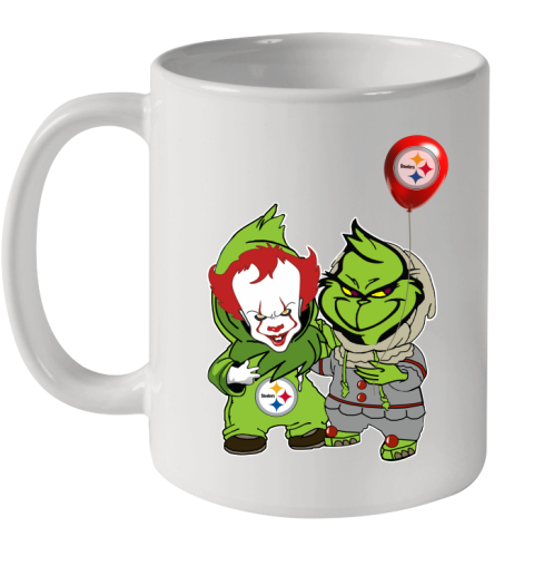 Pittsburgh Steelers Baby Pennywise Grinch Christmas NFL Football Ceramic Mug 11oz