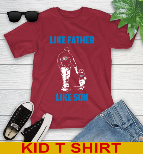 Oklahoma City Thunder NBA Basketball Like Father Like Son Sports Youth T-Shirt 12