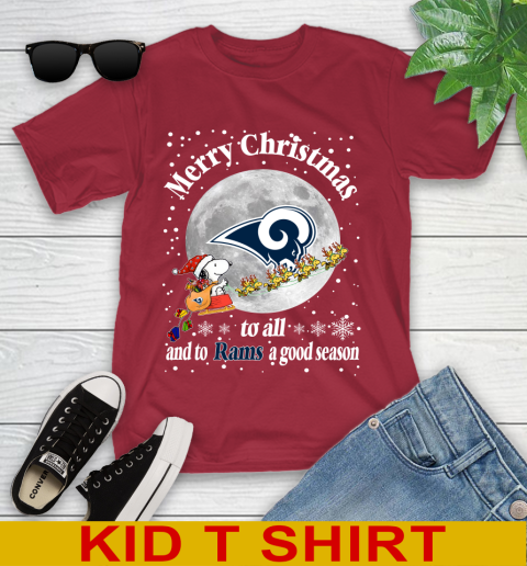 Los Angeles Rams Merry Christmas To All And To Rams A Good Season NFL Football Sports Youth T-Shirt 12