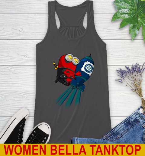 MLB Baseball Seattle Mariners Deadpool Minion Marvel Shirt Racerback Tank 10