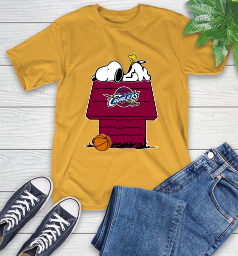 Cleveland Cavaliers NBA Basketball Snoopy Woodstock The Peanuts Movie T-Shirt 3