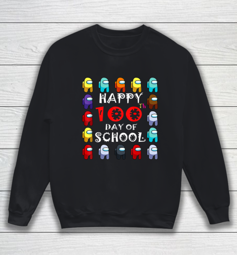 Among Us Game Shirt Happy 100 Days Of School Among With Us For Kids Game Sweatshirt
