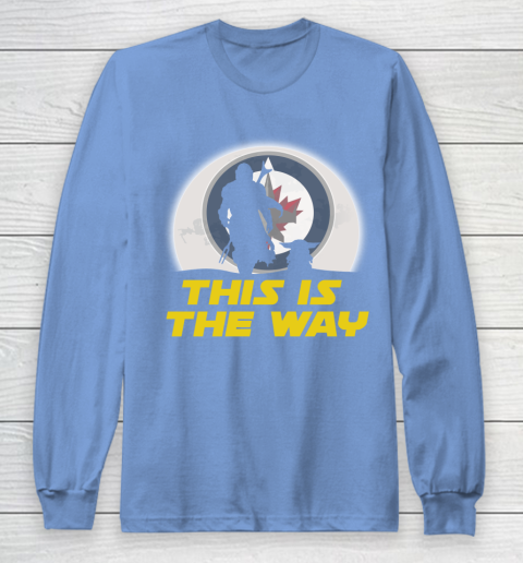 Winnipeg Jets NHL Ice Hockey Star Wars Yoda And Mandalorian This Is The Way Long Sleeve T-Shirt 8