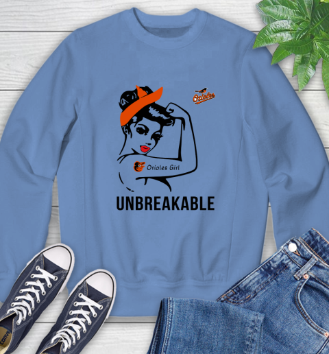 MLB Baltimore Orioles Girl Unbreakable Baseball Sports Sweatshirt 8