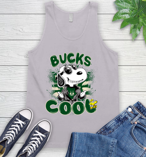 NBA Basketball Milwaukee Bucks Cool Snoopy Shirt Tank Top 3