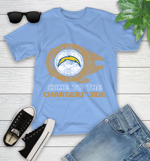 NFL Come To The Los Angeles Chargers Star Wars Football Sports Youth T-Shirt 15