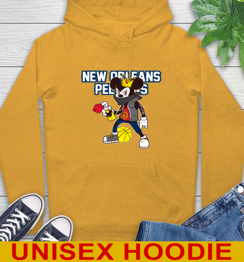 New Orleans Pelicans NBA Basketball Mickey Peace Sign Sports Hoodie 3
