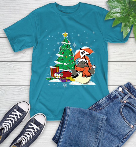 Philadelphia Flyers NHL Hockey Cute Tonari No Totoro Christmas Sports T-Shirt 9