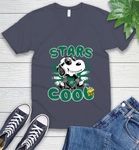 NHL Hockey Dallas Stars Cool Snoopy Shirt V-Neck T-Shirt 7