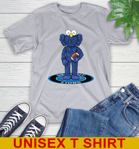 NFL Football Detroit Lions Kaws Bff Blue Figure Shirt T-Shirt 6