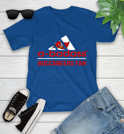 Tampa Bay Buccaneers NFL Football A Badass Adidas Adoring Fan Sports Youth T-Shirt 12