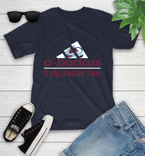 NHL A Badass Colorado Avalanche Fan Adidas Hockey Sports Youth T-Shirt 2