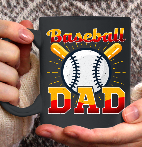 Father's Day Funny Gift Ideas Apparel  Baseball Dad Awesome Coach Ceramic Mug 11oz