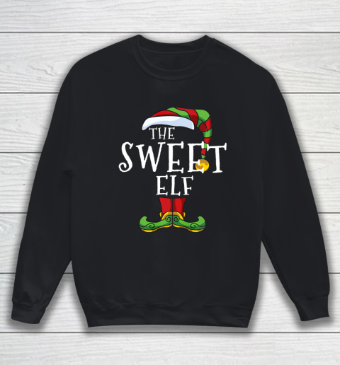 Sweet Elf Family Matching Christmas Group Funny Gift Pajama Sweatshirt